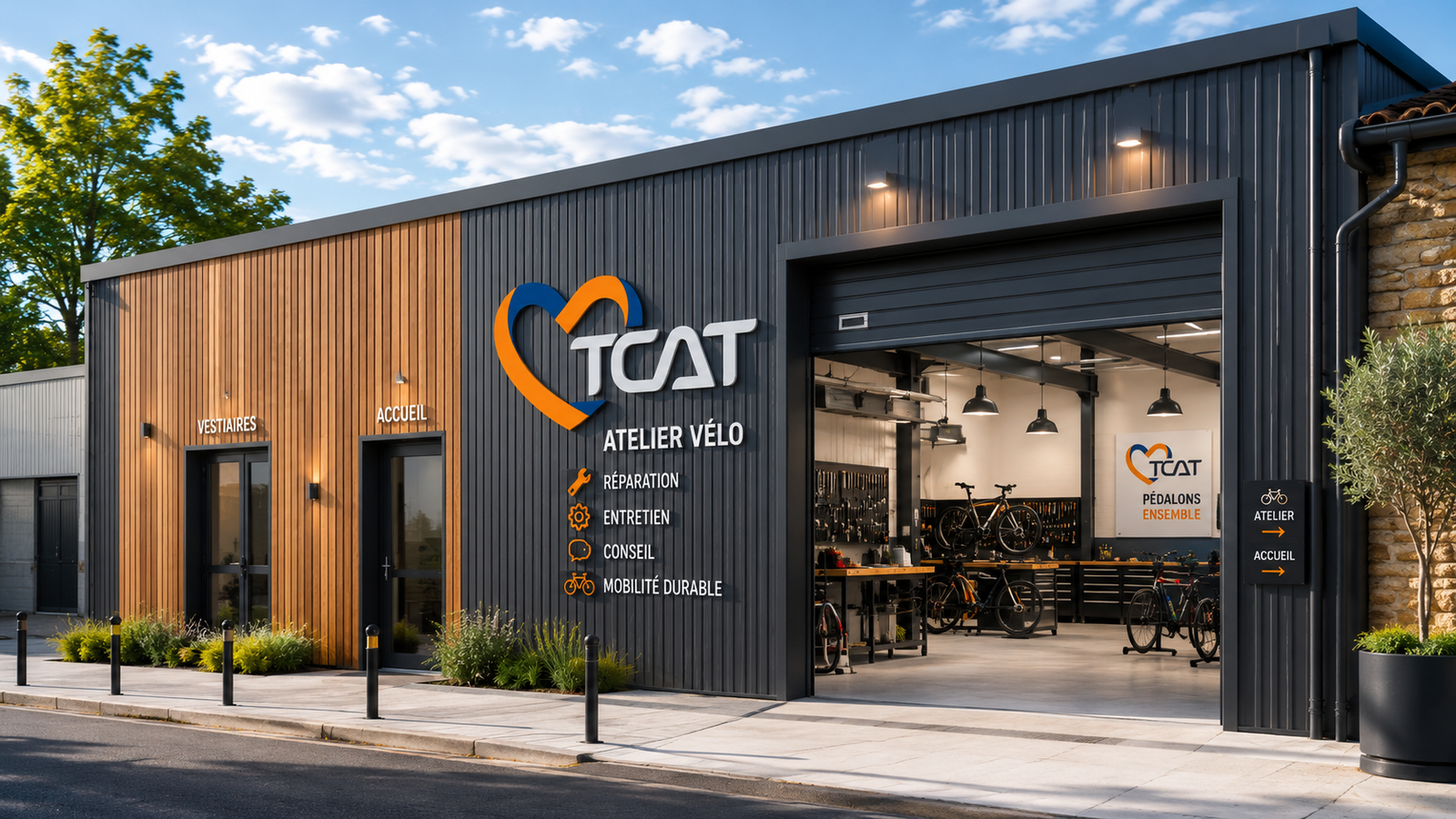 Aménagement d’un atelier de réparation de vélos pour la TCAT