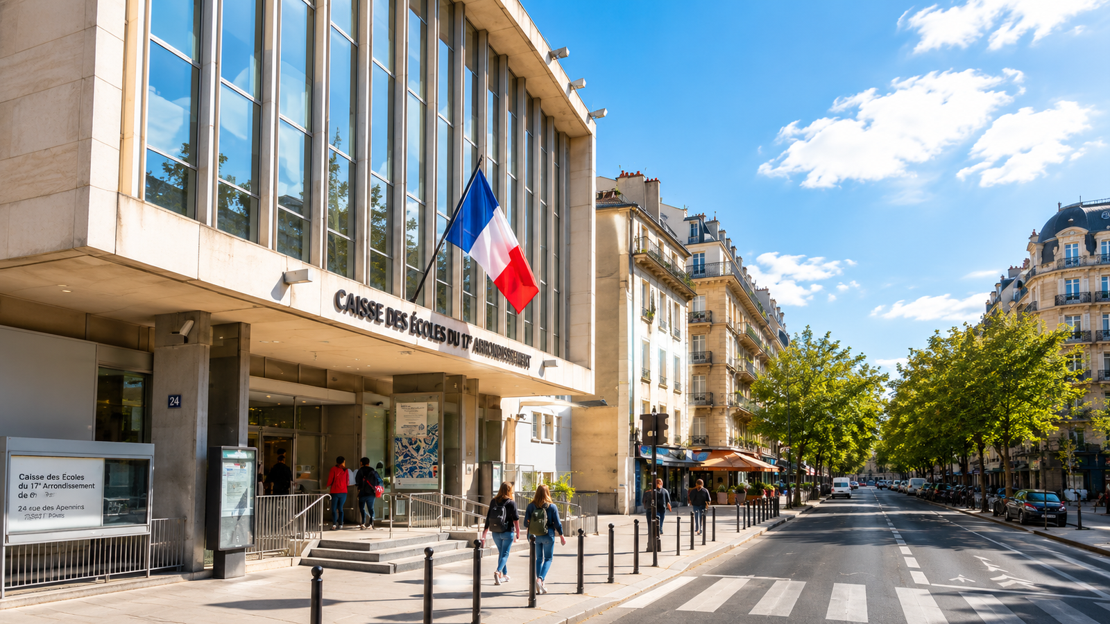 Rénovation de la caisse des écoles Paris 17e
